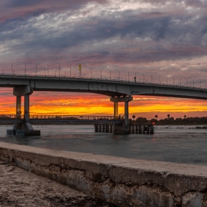 Sunset at Sebastian Inlet Bridge