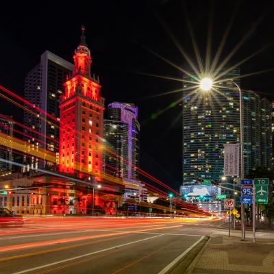 Freedom Tower Light Trails
