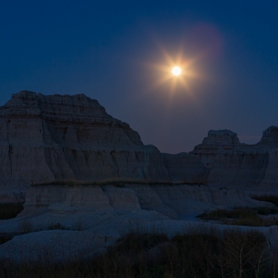 Moonrise Over the Badlands