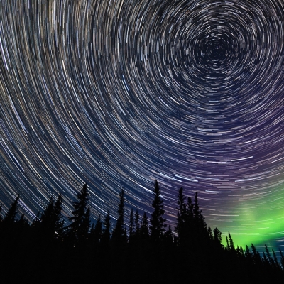 Star Trails and Aurora